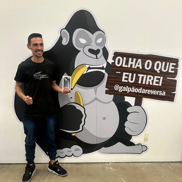 Cliente sortudo que ganhou um iPhone